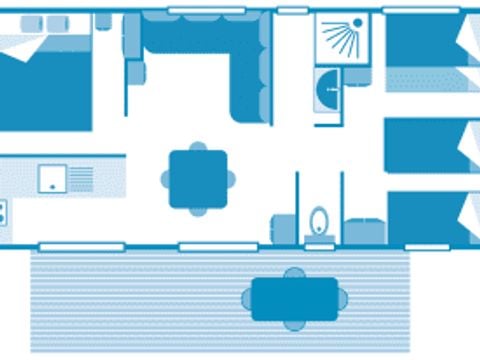 Mobilhome 6 personnes - Cottage 6p 3ch ****