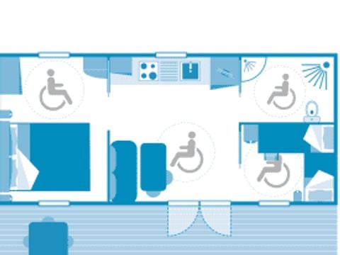 Mobilhome 4 personnes - Cottage 4p 2ch **** PMR