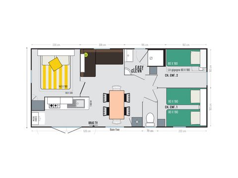 MOBILHOME 6 personnes - COLOR 6