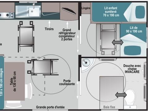 MOBILHOME 4 personnes - Mobil Home COSMOS PMR