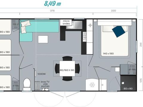 MOBILHOME 6 personnes - CORDELIA