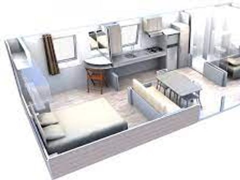 MOBILHOME 4 personnes - PMR Confort 36m² 2 chambres avec terrasse