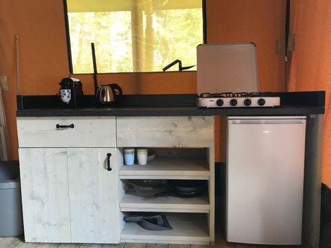 TENTE TOILE ET BOIS 5 personnes - Tente safari 37m²