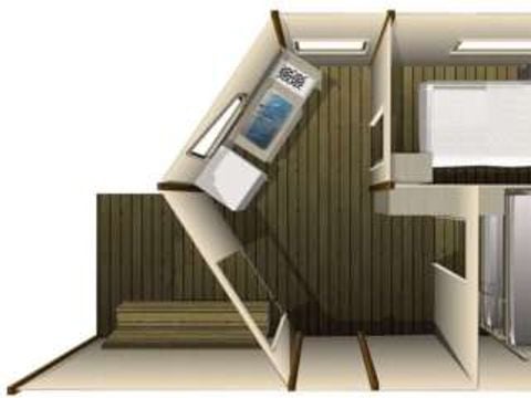 TENTE TOILE ET BOIS 4 personnes - Ecolodge - Sahari - 17m² - 2 chambres