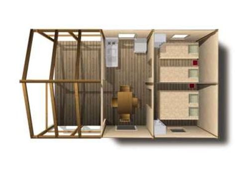 TENTE TOILE ET BOIS 4 personnes - Ecolodge - Bois - 19m² - 2 chambres