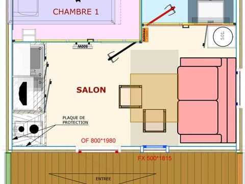 CHALET 2 personnes - Confort - 16m² - 1 chambre