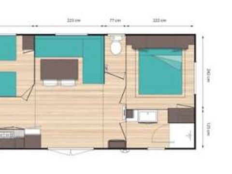 MOBILHOME 4 personnes - Confort + - 2 chambres