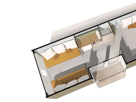 Tente en toile et en bois 3 personnes - COCO SWEET - ATYPIQUE (Sans sanitaires)