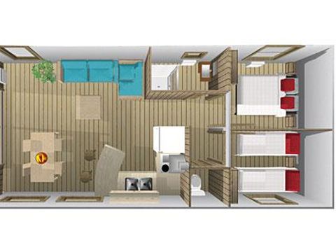 LODGE 4 personnes - Ecolodge 2 CH - 4 PERS 32 m² -  TV + CLIM 