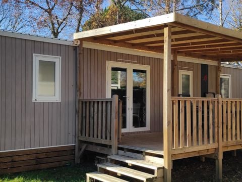 Mobilhome 6 personnes - Cottage des Familles 3 CH - 2 SDB - 6 PERS 38 m² - TV + CLIM + LV + DRAPS (inclus à la location à la semaine)