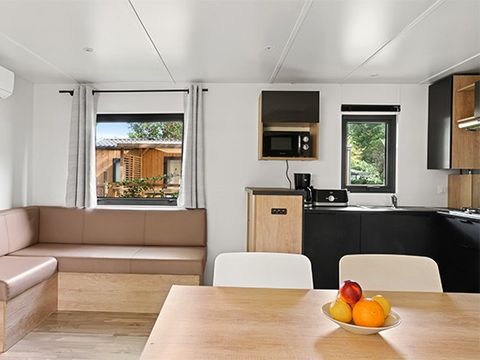 MOBILHOME 6 personnes - Ultimate | 3 Ch. | 6 Pers. | Terrasse Surélevée | 2 SDB | Clim. | TV