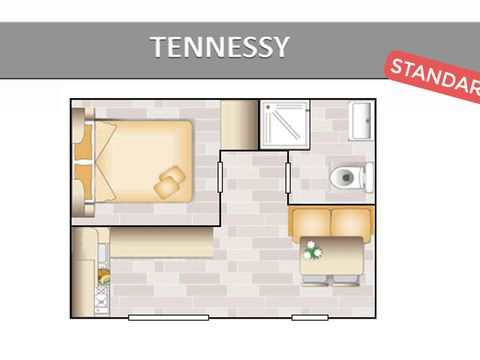 MOBILHOME 2 personnes - TENNESSY STANDARD.
