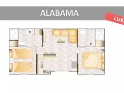 MOBILHOME 6 personnes - Mobil-home Alabama Confort 3 Pièces 4/6 Personnes Climatisé + TV 2 sdb MOBILHOME 6 personnes - Mobil-home Alabama Confort 3 Pièces 4/6 Personnes Climatisé + TV 2 sdb