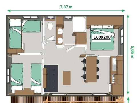 CHALET 6 personnes - BELHARRA 6 personnes - 3 chambres