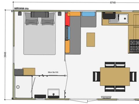 MOBILHOME 6 personnes - MH3 NIRVANA 33 m²