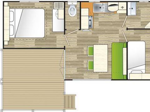 MOBILHOME 6 personnes - MH2 LOGGIA 24 m²