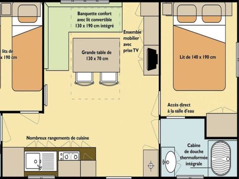 MOBILHOME 5 personnes - MH2 MERCURE FAMILY 26 m²
