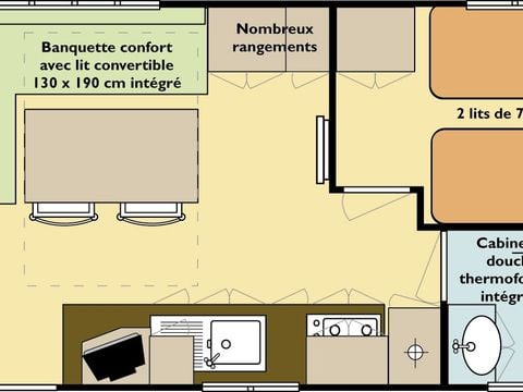 MOBILHOME 4 personnes - LE FAUNE