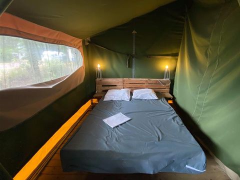 Tente en toile et en bois 5 personnes - AMERICAINE