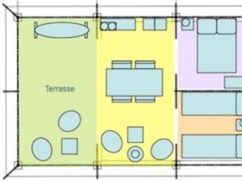 Tente en toile et en bois 5 personnes - AMERICAINE