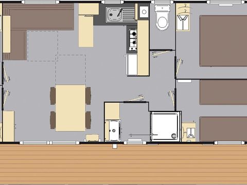 MOBILHOME 8 personnes - Privilège 4 chambres