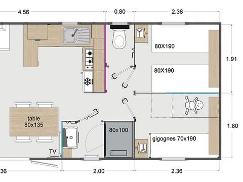 MOBILHOME 6 personnes - LO100