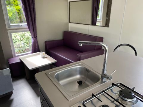 MOBILHOME 2 personnes - Confort 20 m² (1 chambre) terrasse couverte + TV