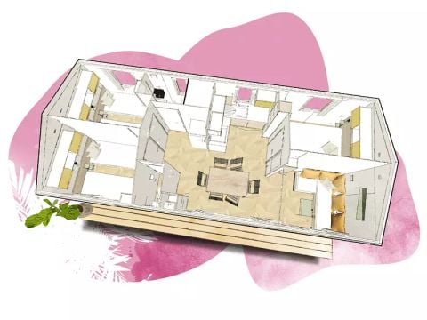 MOBILHOME 8 personnes - GRAND LARGE 4 Pièces 6/8 Personnes