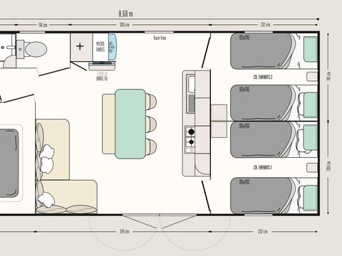MOBILHOME 6 personnes - PREMIUM 