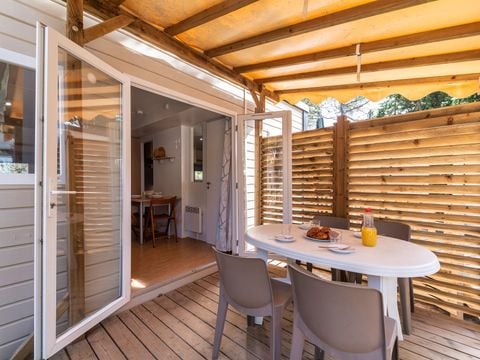 MOBILHOME 6 personnes - Premium Azure | 3 Ch. | 6 Pers. | Terrasse surélevée | Clim.
