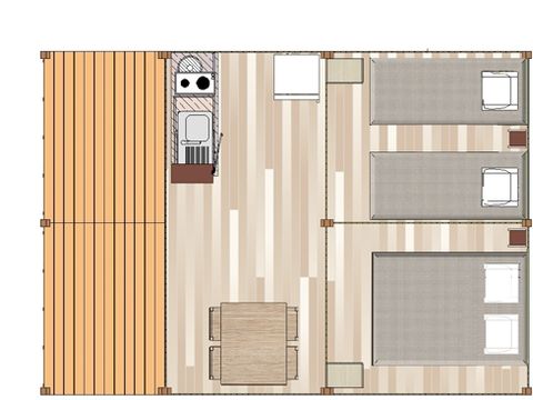 TENTE 4 personnes - Sahari, sans sanitaires
