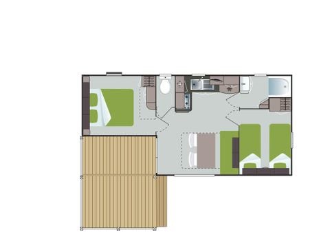 MOBILHOME 5 personnes - Cottage Loggia