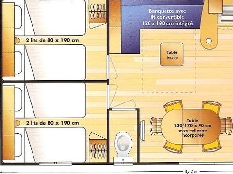 Mobilhome 6 personnes - Family 34 m² (3 Chambres)