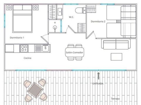 MOBILHOME 5 personnes - LUXURY VILLAS