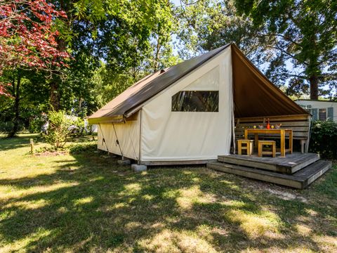 TENTE TOILE ET BOIS 4 personnes - Ecolodge 3 Pièces 4 Personnes Sans Sanitaires