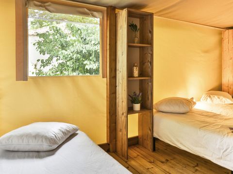 TENTE TOILE ET BOIS 4 personnes - Ecolodge Sahari XL 3 Pièces 4 Personnes