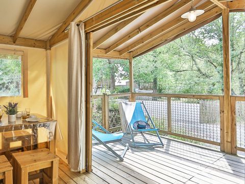 TENTE TOILE ET BOIS 4 personnes - Ecolodge Sahari XL 3 Pièces 4 Personnes