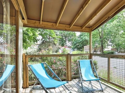 TENTE TOILE ET BOIS 4 personnes - Ecolodge Sahari XL 3 Pièces 4 Personnes