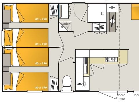 MOBILHOME 6 personnes - Home Premium 3ch 2sdb (gamme Privilège)