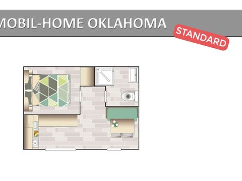 MOBILHOME 3 personnes - OKLAHOMA. STANDARD
