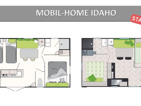 MOBILHOME 4 personnes - IDAHO STANDARD