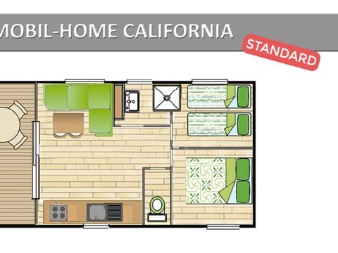 MOBILHOME 4 personnes - CALIFORNIA STANDARD