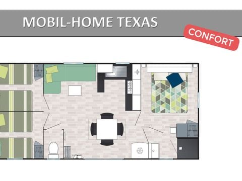 MOBILHOME 8 personnes - TEXAS. CONFORT