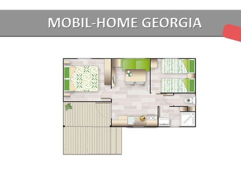 MOBILHOME 4 personnes - GEORGIA. CONFORT