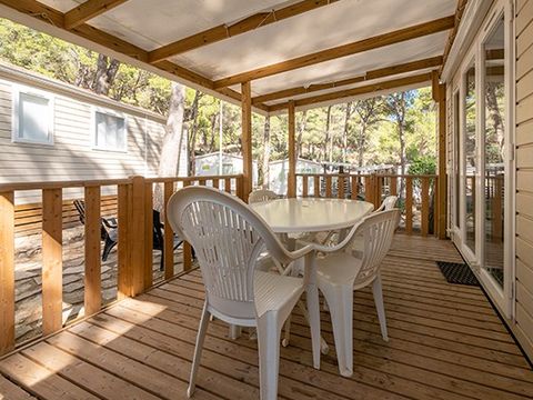 MOBILHOME 6 personnes - Mobil-home | Comfort | 3 Ch. | 6 Pers. | Terrasse surélevée | Clim.