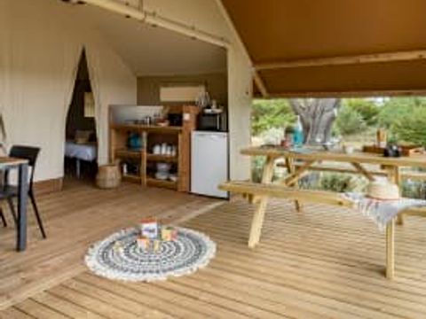 TENTE TOILE ET BOIS 4 personnes - Lodge 4p 2ch **