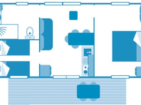 MOBILHOME 4 personnes - Cottage PMR 4p 2ch ***