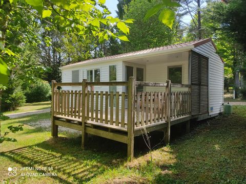 MOBILHOME 6 personnes - Résidence mobile Noyers avec terrasse bois semi-couverte 5/6 pers + TV-TNT + CLIM