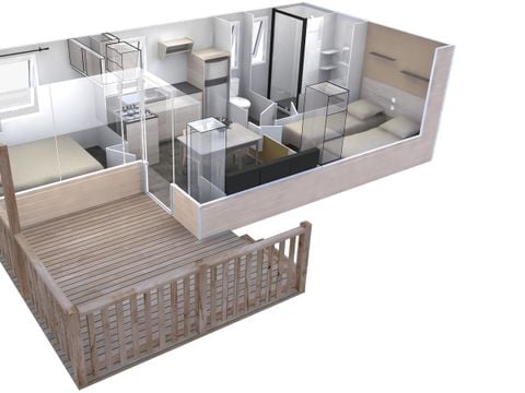 MOBILHOME 6 personnes - Comfort | 2 Ch. | 4/6 Pers. | Terrasse simple | Clim