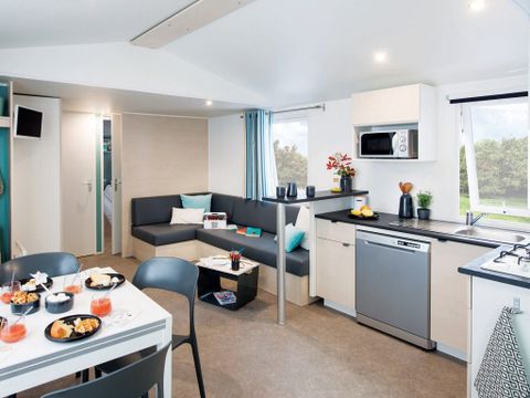 Mobilhome 6 personnes - Comfort XL | 3 Ch. | 6 Pers. | Terrasse surélevée | Clim.